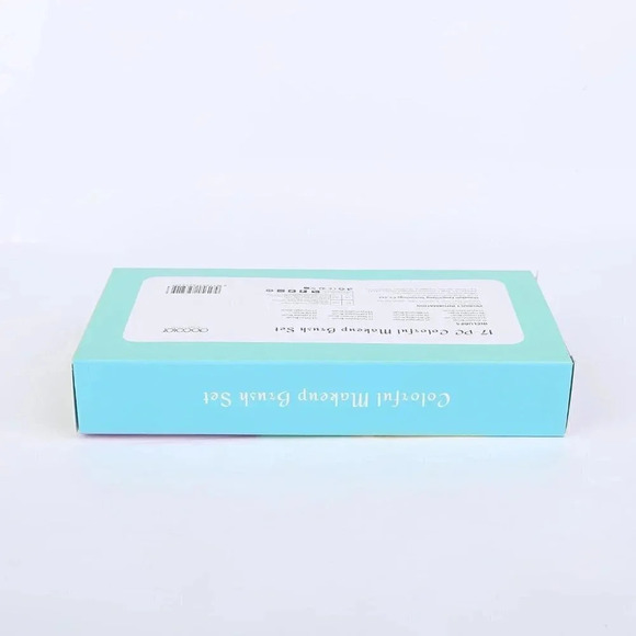 Docolor Makeup Brushes 17 Pcs Colourful Rainbow Synthetic Make Up Brush Set - Picture 13 of 15